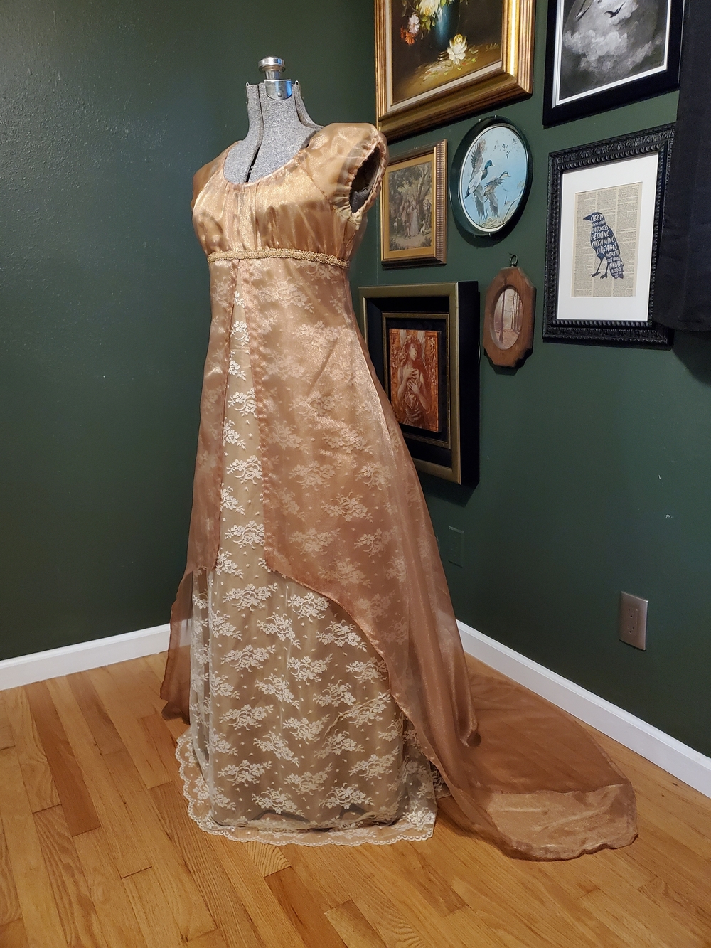 Bridgerton Regency Empire Waist Handmade Ball Gown